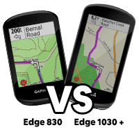 Garmin Edge 830 vs 1030+