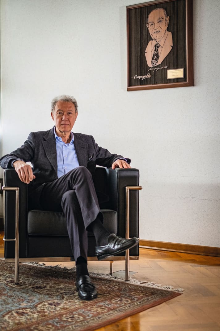 Sinds de dood van de oprichter van het bedrijf 40 jaar geleden, staat Valentino Campagnolo aan het roer van het bedrijf
