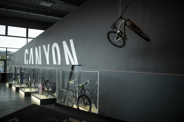 Snapshot van de Canyon-showroom op het hoofdkantoor van het bedrijf in Koblenz vanaf 2020