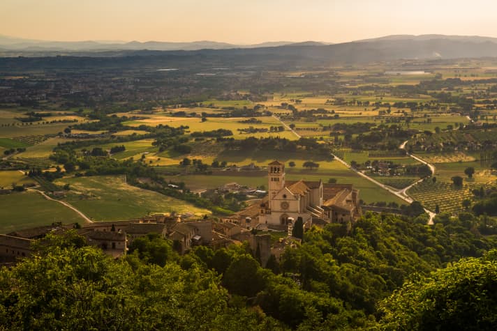 Assisi, het huis van St. Franciscus, staat op de werelderfgoedlijst van UNESCO.