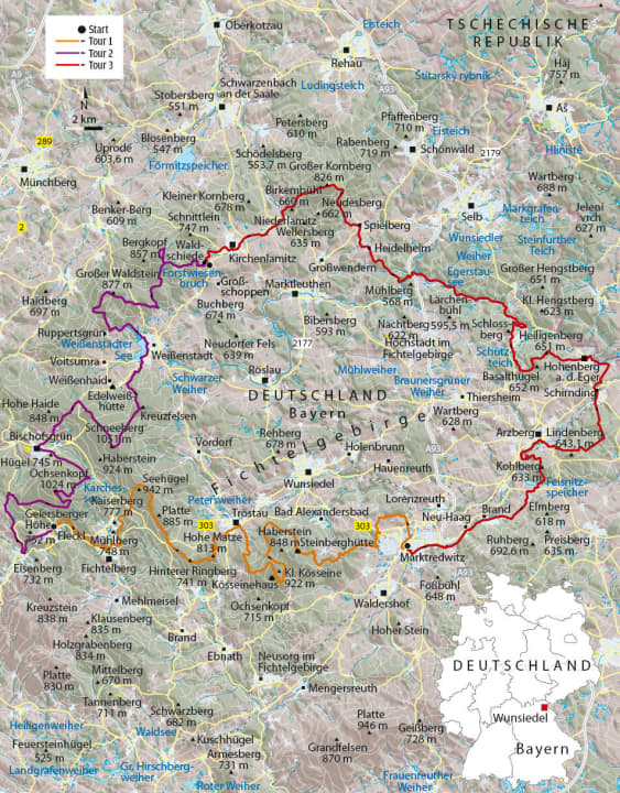Fichtelgebergte – Tour Kaart