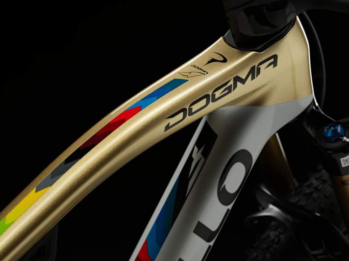 Bij Pinarello dragen alleen de beste en duurste crosscountryfietsen de naam Dogma. De XC-serie is iets goedkoper.